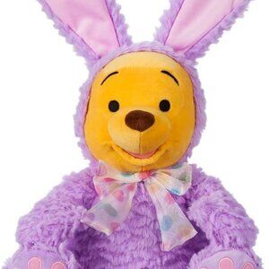 Disney Store Easter Winnie the Pooh Purple Bunny Suit 14" Plush 2022 NEW SEALED